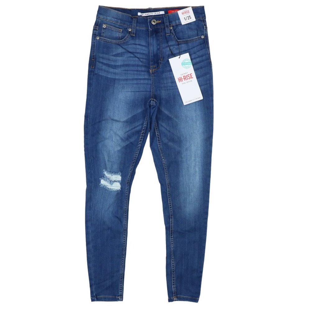Celebrity Pink The Spice Skinny Hi Rise Distressed Denim Jeans NWT Josephine - Picture 1 of 1